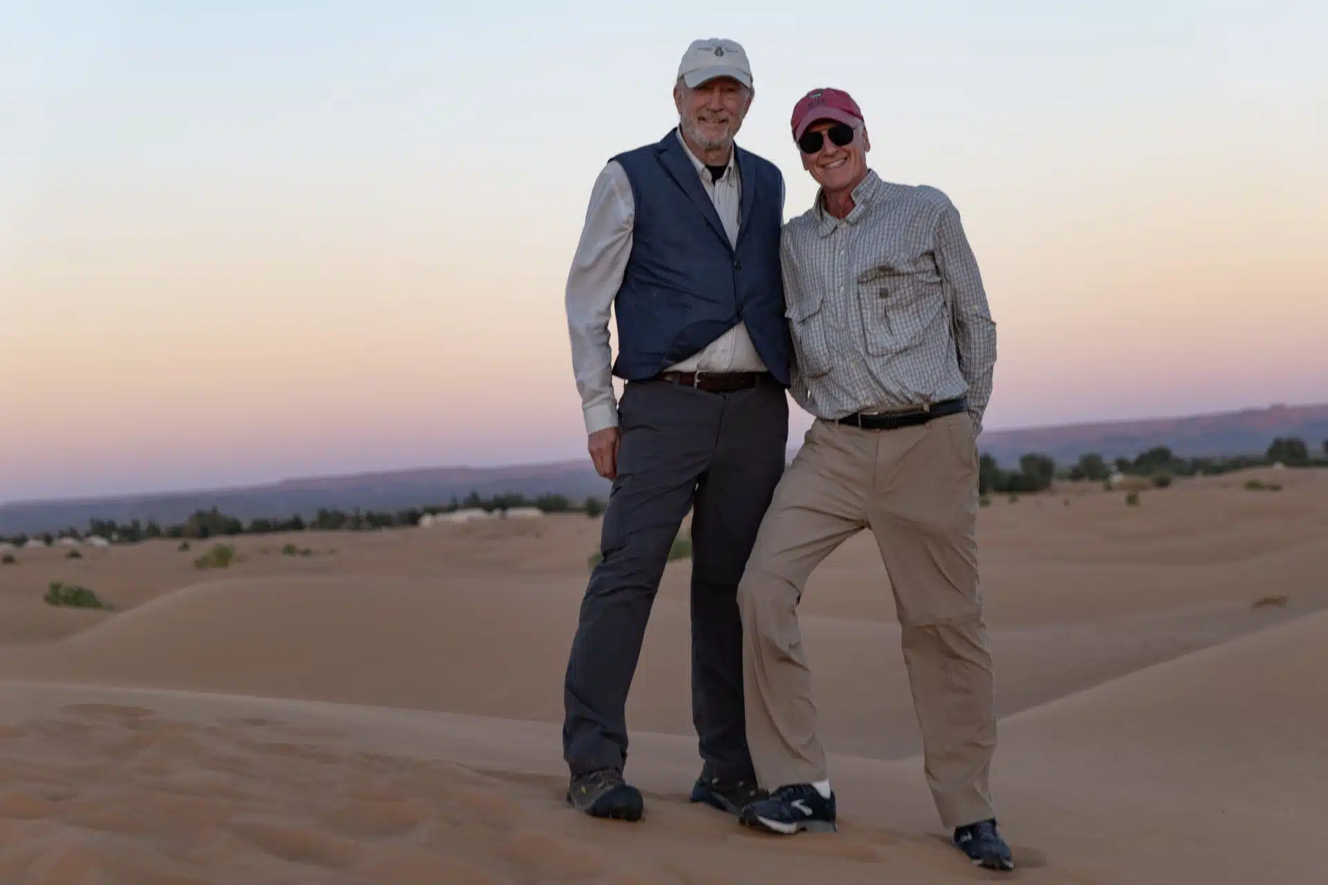 T Shook Merzouga climbing the dune