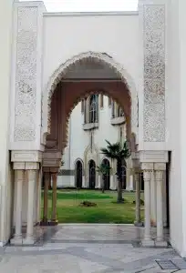 arched doorway of HassanII Mosque