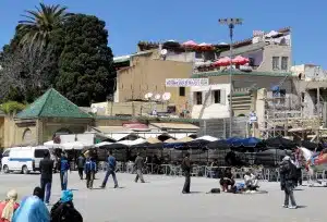 busy city square