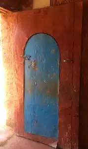 Blue Moroccan kasbah door