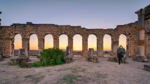 Bernie from the "Bernie's Mittens" article by the co-founder of Open Doors Morocco, Nancy Yee, by the Roman Ruins