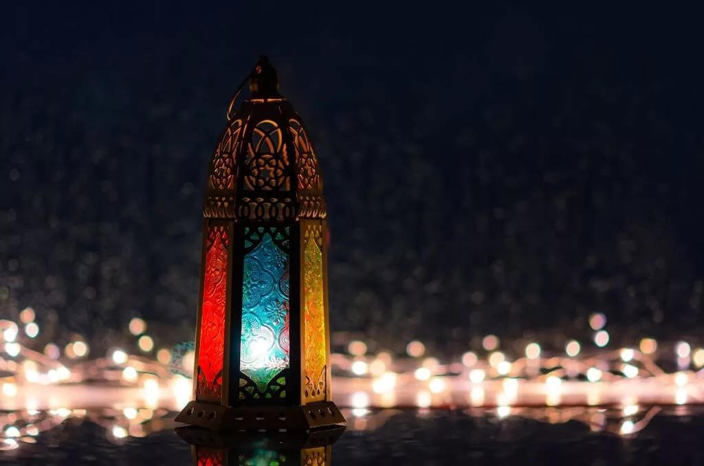 A decorative lamp used during the Islamic New Year celebration, called Hjiri New Year, in Morocco.