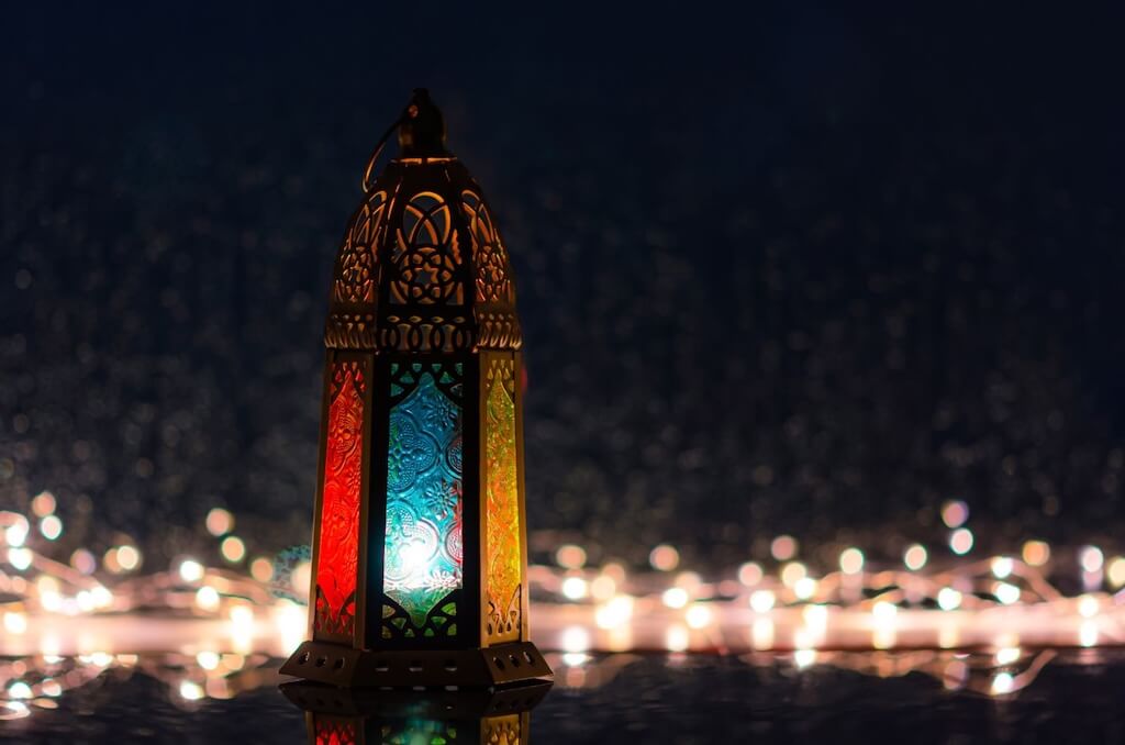 A decorative lamp used during the Islamic New Year celebration, called Hjiri New Year, in Morocco.